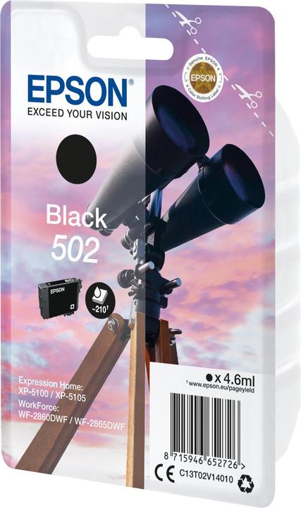 Actual product image Epson Ink/502 Binocular BK SEC (FC)
