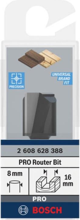 Produktbild Bosch Professional Zubehör Nutfräser, 8 mm, D1 16 mm, L 19,6 mm, G 51 mm. Für Handfräsen