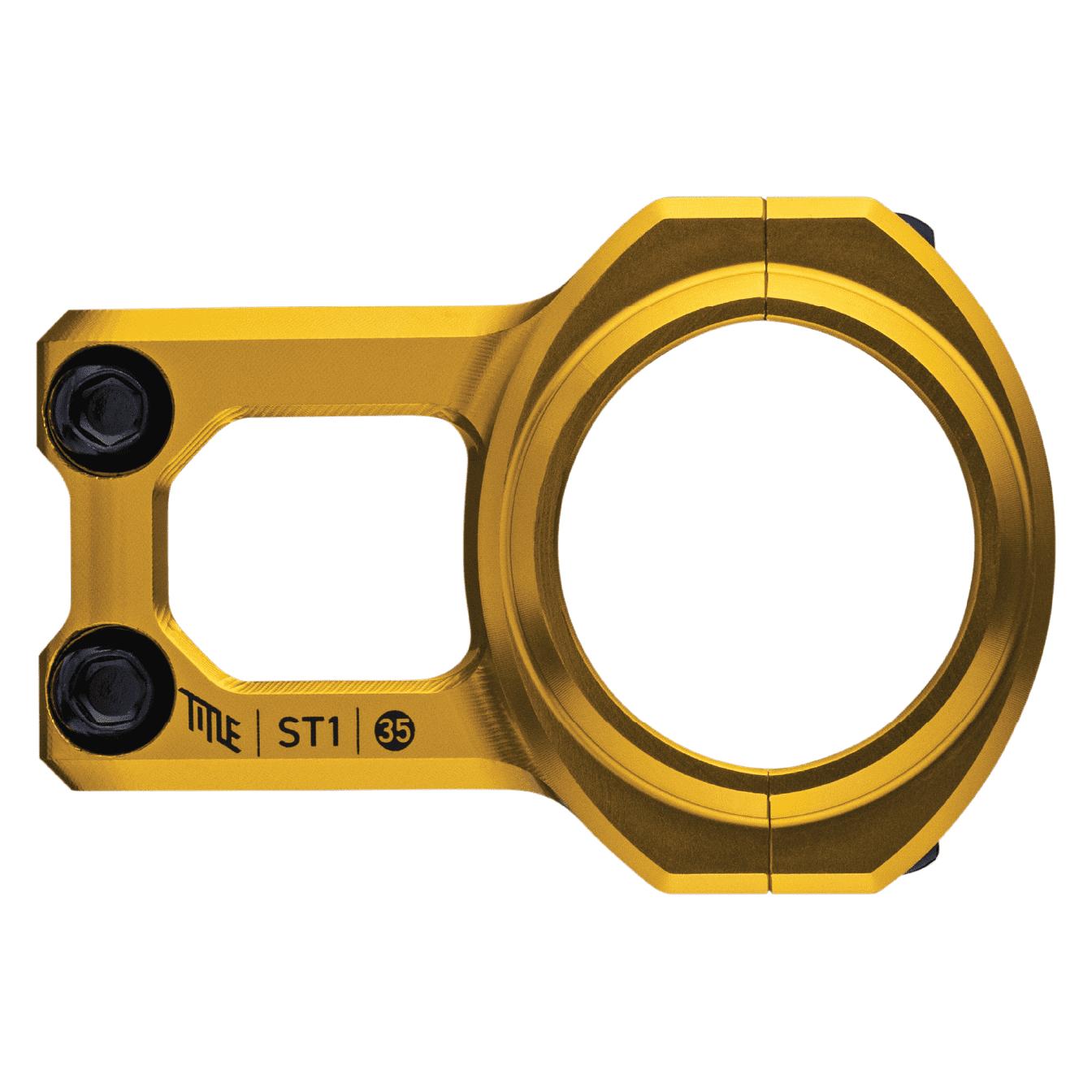 Title ST1 MTB Vorbau 31,8 x 35 mm - Gold (35 mm, 31.80 mm) (PTTI1016)