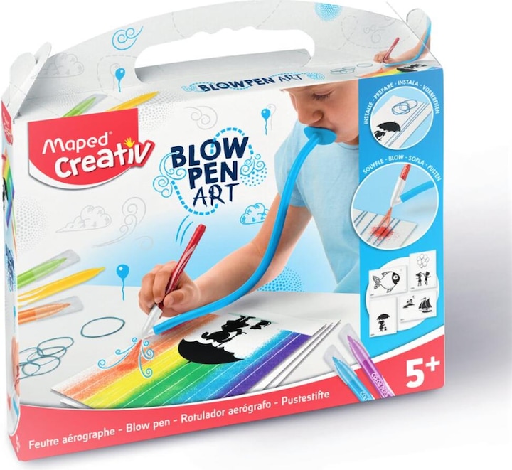 Actual product image Maped CREATIV 846710 Blow Pen String Art-with spraying and painting templates (Multicoloured, 1 x)