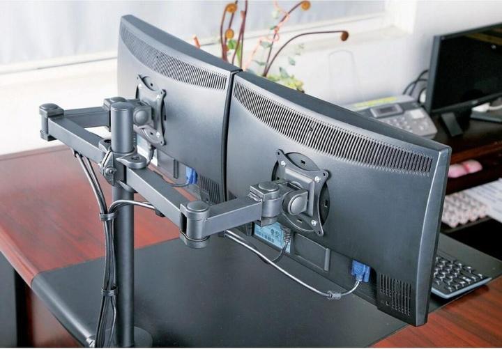 Image du produit Techly Support de bureau pour LCD TV LED 13 27 Côté à côté Pince (Tables, 27", 10 kg)