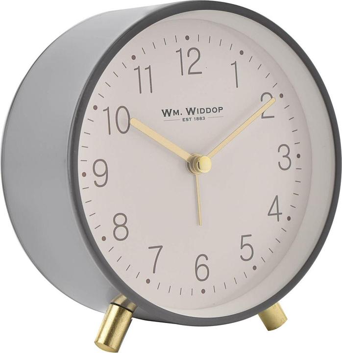 Produktbild Hometime Wecker Metallfüsse mit Licht & Schlummerfunktion Grau