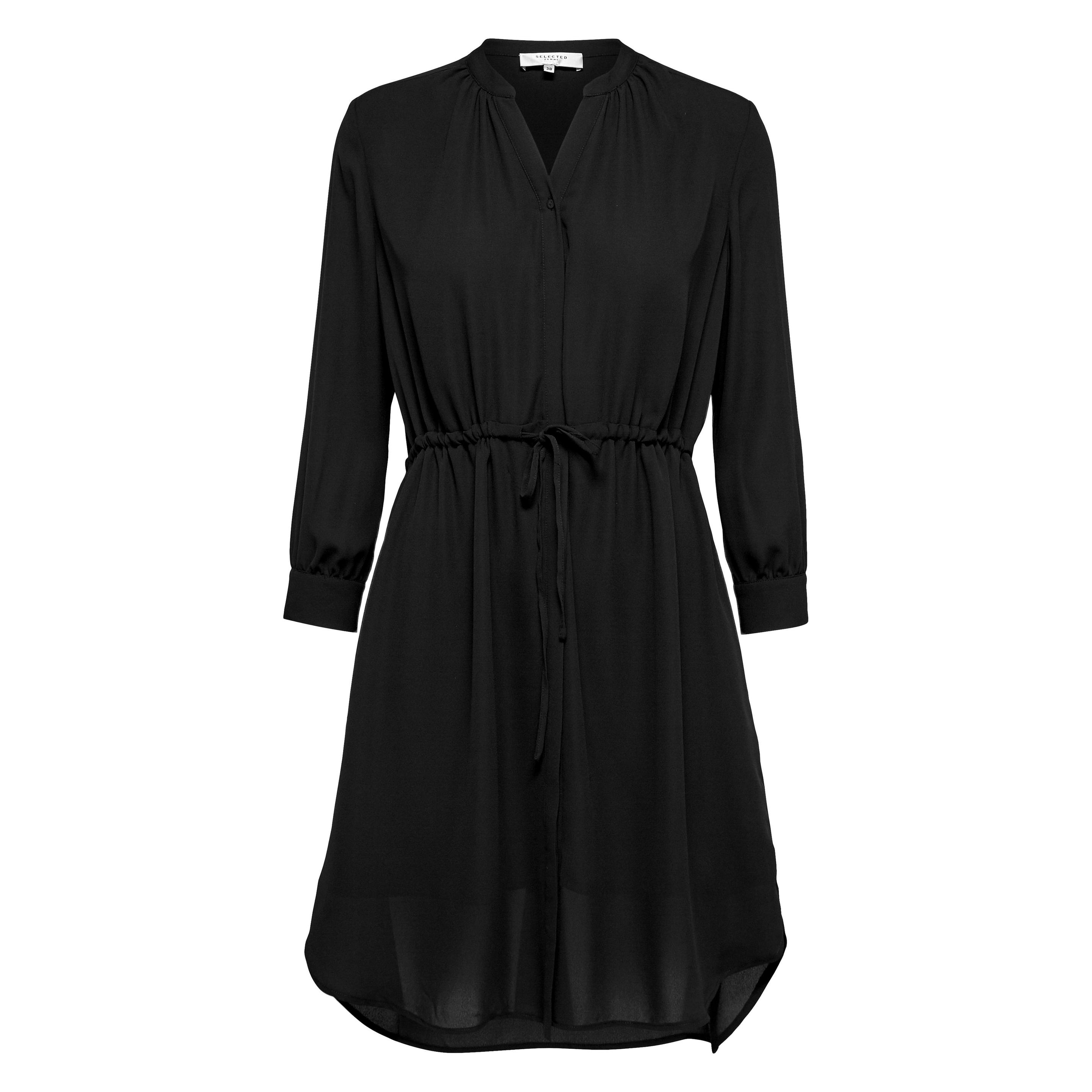Selected, Damen, Kleider, Loose Fit Minikleid, Schwarz, (36)