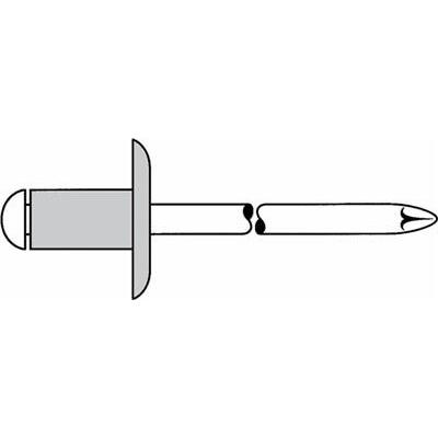 Gesipa, Nieten, Blindniet Al/A2 5x12mm Grosskopf K14 KS 6,0-8,0mm (Pack mit 250 St)