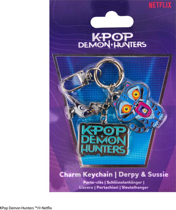 Actual product image Cinereplicas Kpop Demon Hunters Derpy & Sussie Charms Keychain