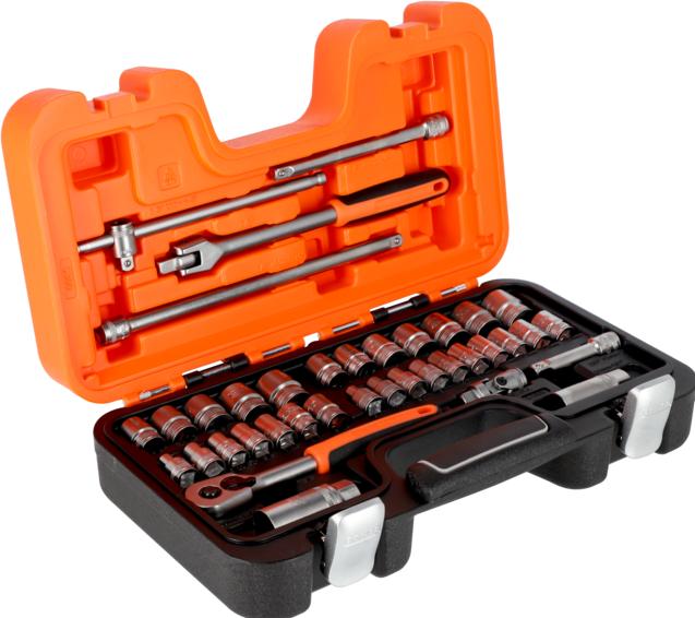 Actual product image Bahco Set of metric and inch sockets 3/8", 38-pcs (S380) (3/8")