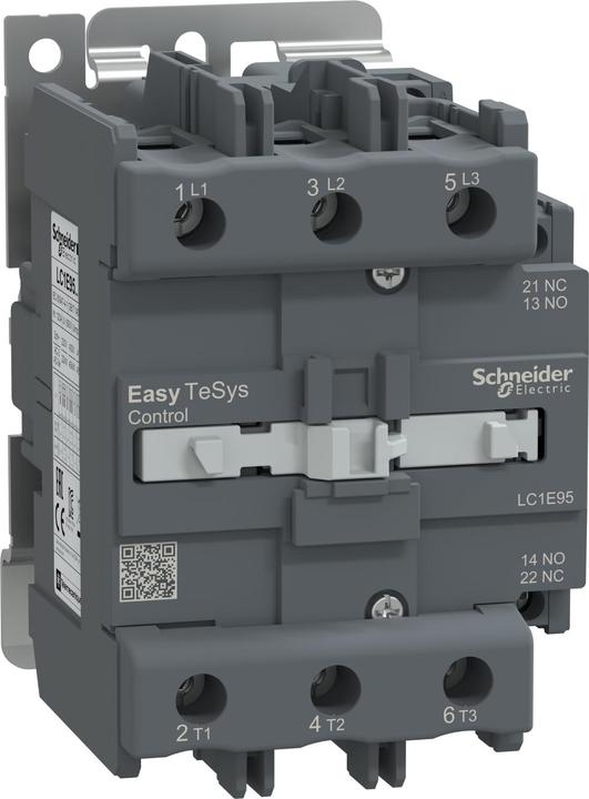 Produktbild Schneider Easy TeSys Leistungsschütz 3P 95A 1NO+1NC 220V AC 50/60Hz LC1E95M7