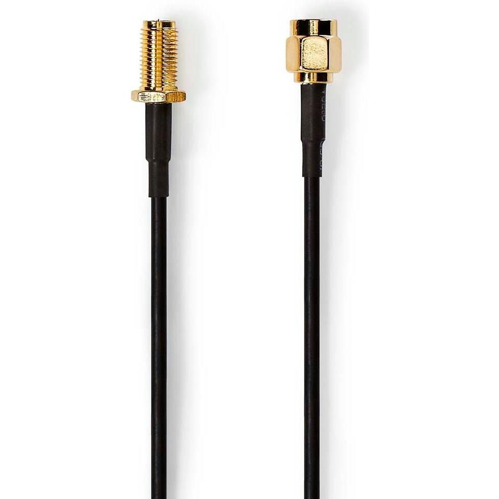 Nedis Antennenkabel RP SMA-Stecker RP SMA-Buchse Vergoldet 50 Ohm Einzeln geschirmt 3.00 (Antennenkabel), Antennenkabel