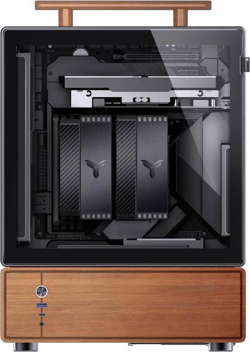 Image du produit Jonsbo T7 PC-Gehäuse, Midi-Tower, mATX, Tempered Glass - schwarz (ITX)