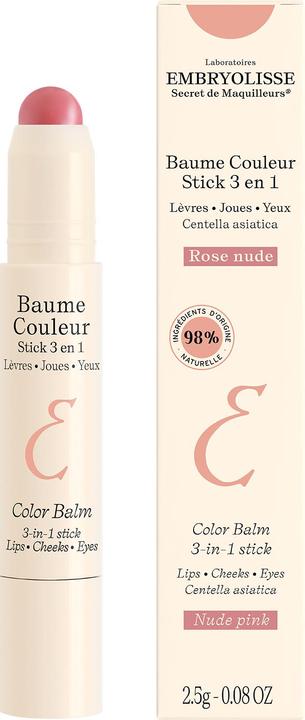 Image du produit Embryolisse - Color Balm 3-In-1 Stick Nude Pink 2,5G (EMB419000) (Stick de soin des lèvres)