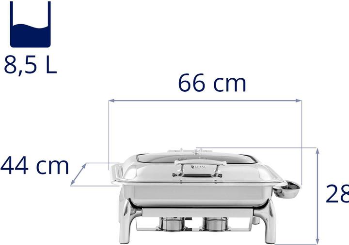 Actual product image Royal Catering Chafing Dish - GN 1/1 - - 8.5 L - 2 fuel cells