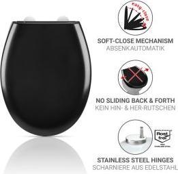 Produktbild Wenko WC-Sitz Rieti schwarz