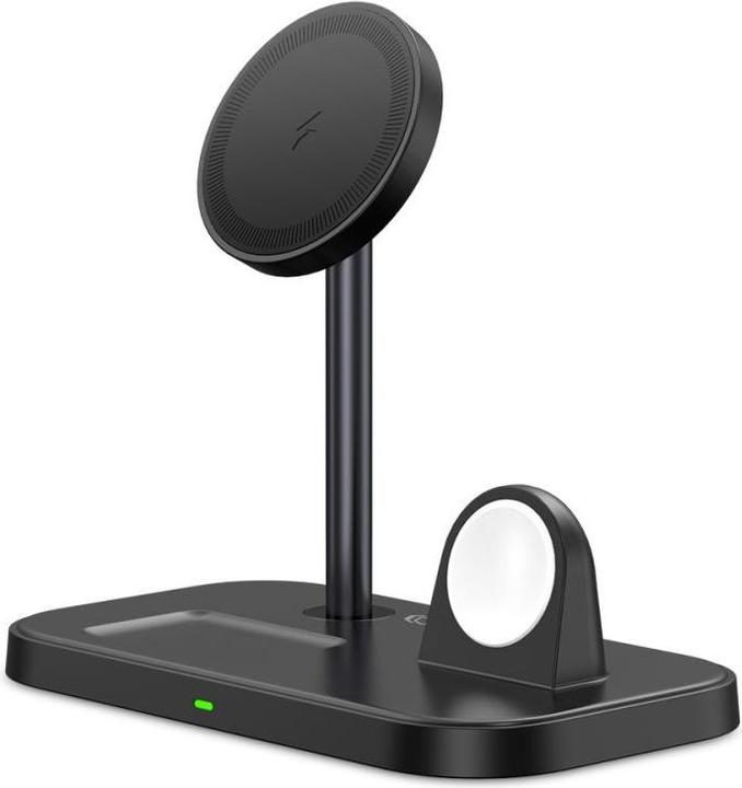 Immagine prodotto Tech Proteggi belaidis įkroviklis QI15W A22 3in1 Magnetic MagSafe, juodas (15 W)