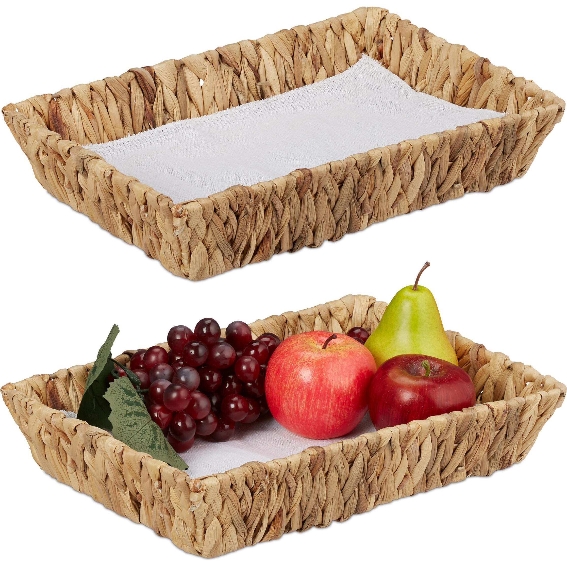 Relaxdays, Dekoschale, 2x Obstschale (34 x 24 x 7 cm)