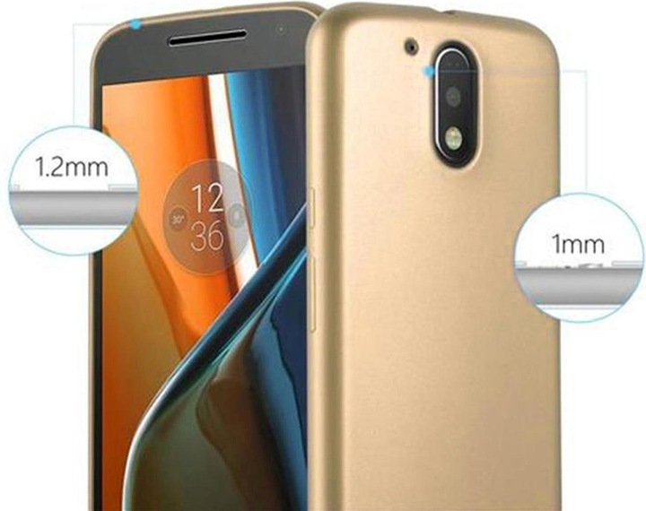 Actual product image Cadorabo TPU Matt Metallic Cover (Motorola Moto G4 Plus, Motorola Moto G4)