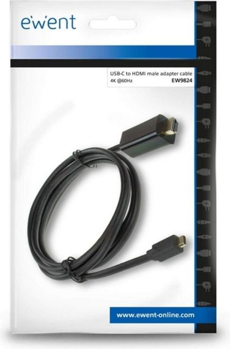 Actual product image Ewent USB-C to HDMI male connection cable 4K (HDMI)