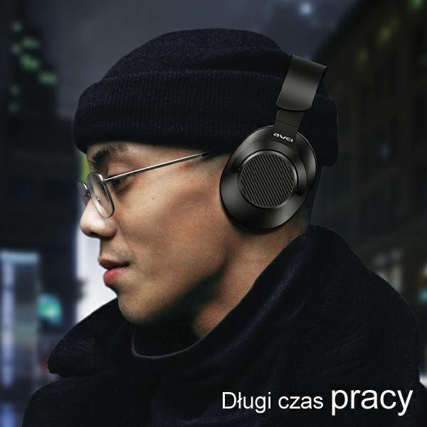 Actual product image Awei słuchawki nauszne A997 Pro ANC Bluetooth czarny/black (ANC, 24 h, Wireless)