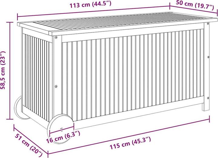 Actual product image vidaXL Gartentruhe