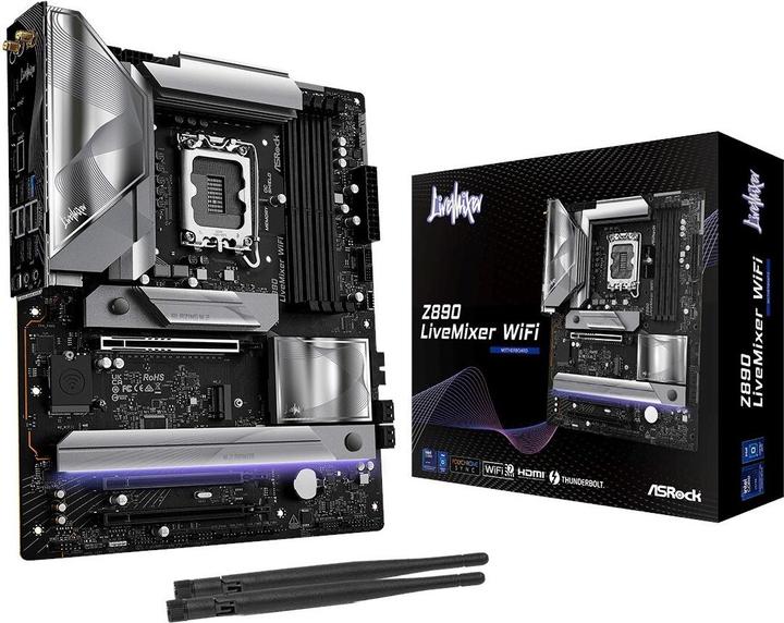 Image du produit AsRock Z890 LiveMixer WiFi Intel DDR5 S1851 (LGA 1851, Intel Z890, ATX)