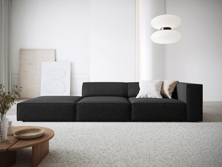Actual product image Cosmopolitan Design Left Sofa, "Arendal", 4 Seats, Black, 262x102x70 Made in Europe (Corner sofa)