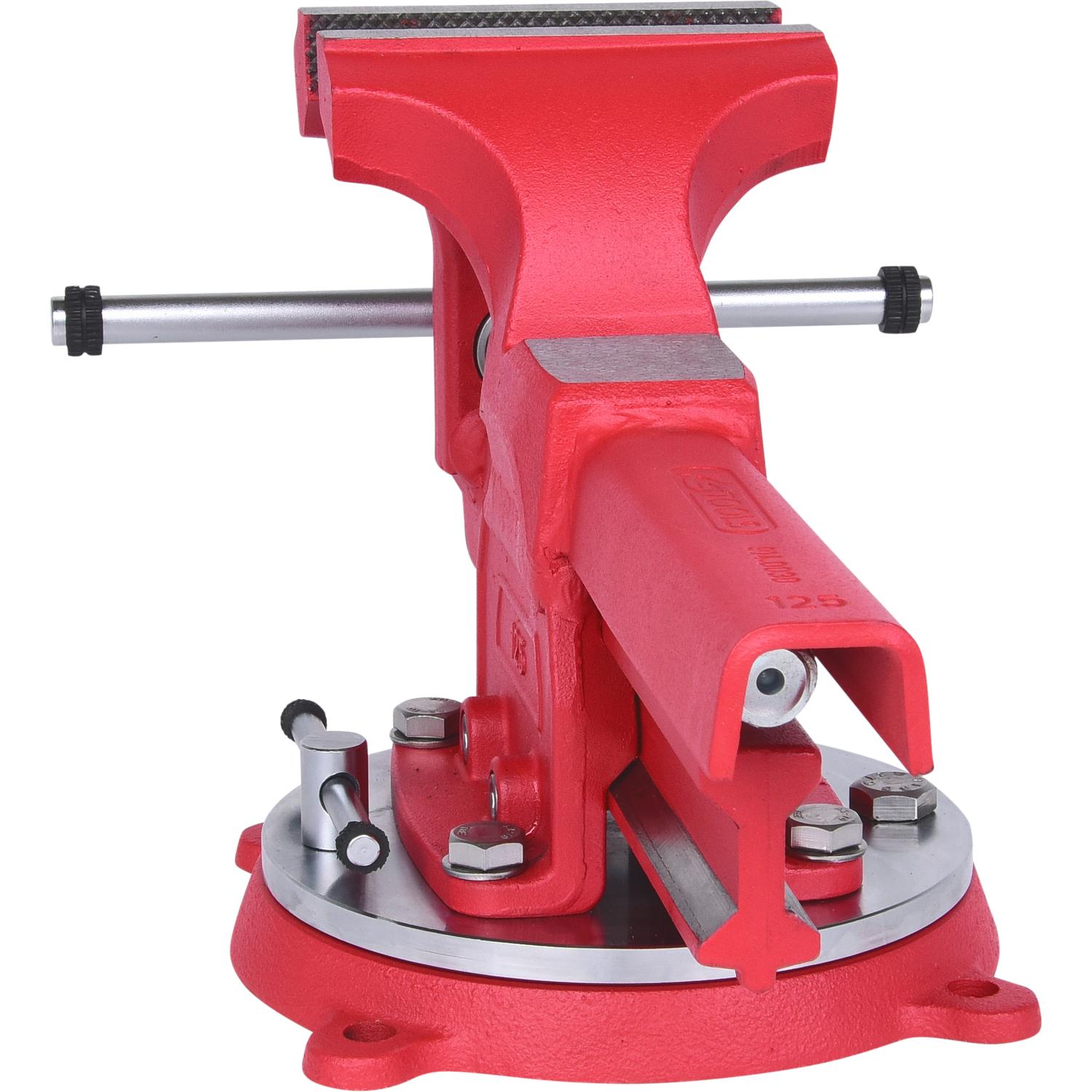 Thumbnail - KS Tools, Schraubstock + Zwinge, Parallel-Schraubstock mit Drehteller, Backenlänge 120 mm, mit Rohrspannbacke (120 mm)