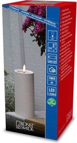Actual product image LED Kunststoffkerze sand 1875-970 Aussen 1875-970 6h Timer D7 H15cm 2xAA (1 x)