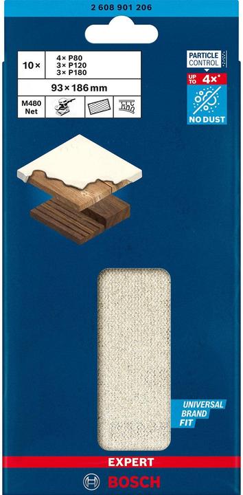 Actual product image Bosch Professional Zubehör Expert M480 sanding net set (80, 120, 180)