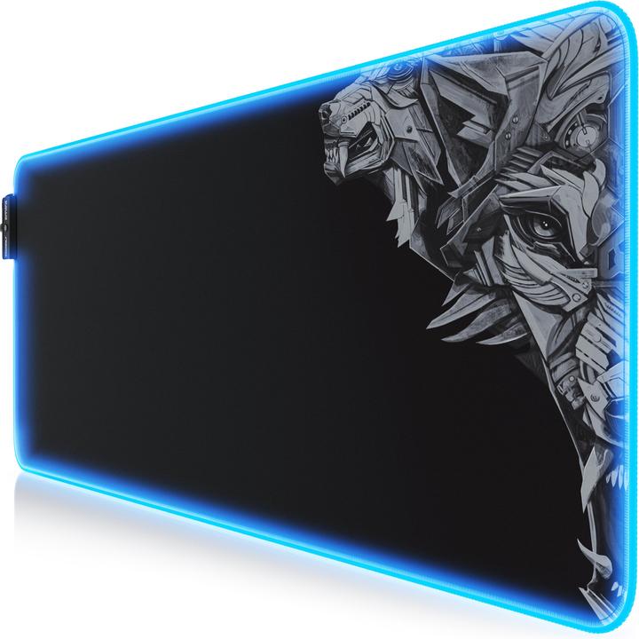 Titanwolf RGB Gaming Mauspad, Mausmatte XL 800 x 300mm verbessert Präzision & Geschwindigkeit (XL)