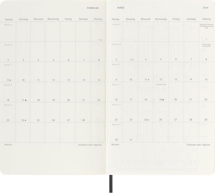 Image du produit Moleskine Wonk (Large 13x21, 1 semaine / 1 page)