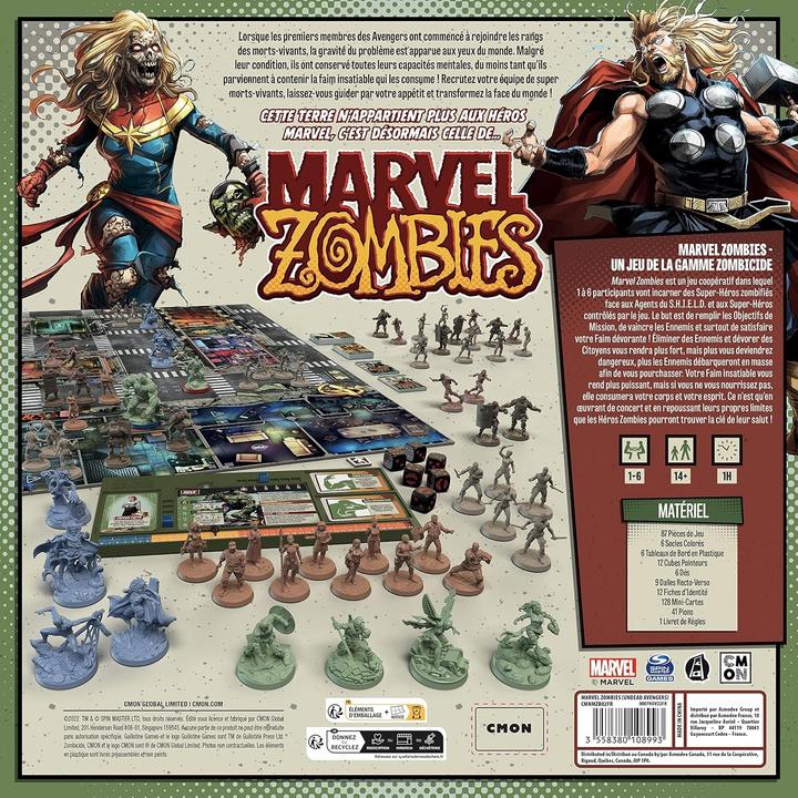 Actual product image Cmon Jeu - Zombicide : Marvel Zombies (Undead Avengers) (French, 1 - 6 Players)