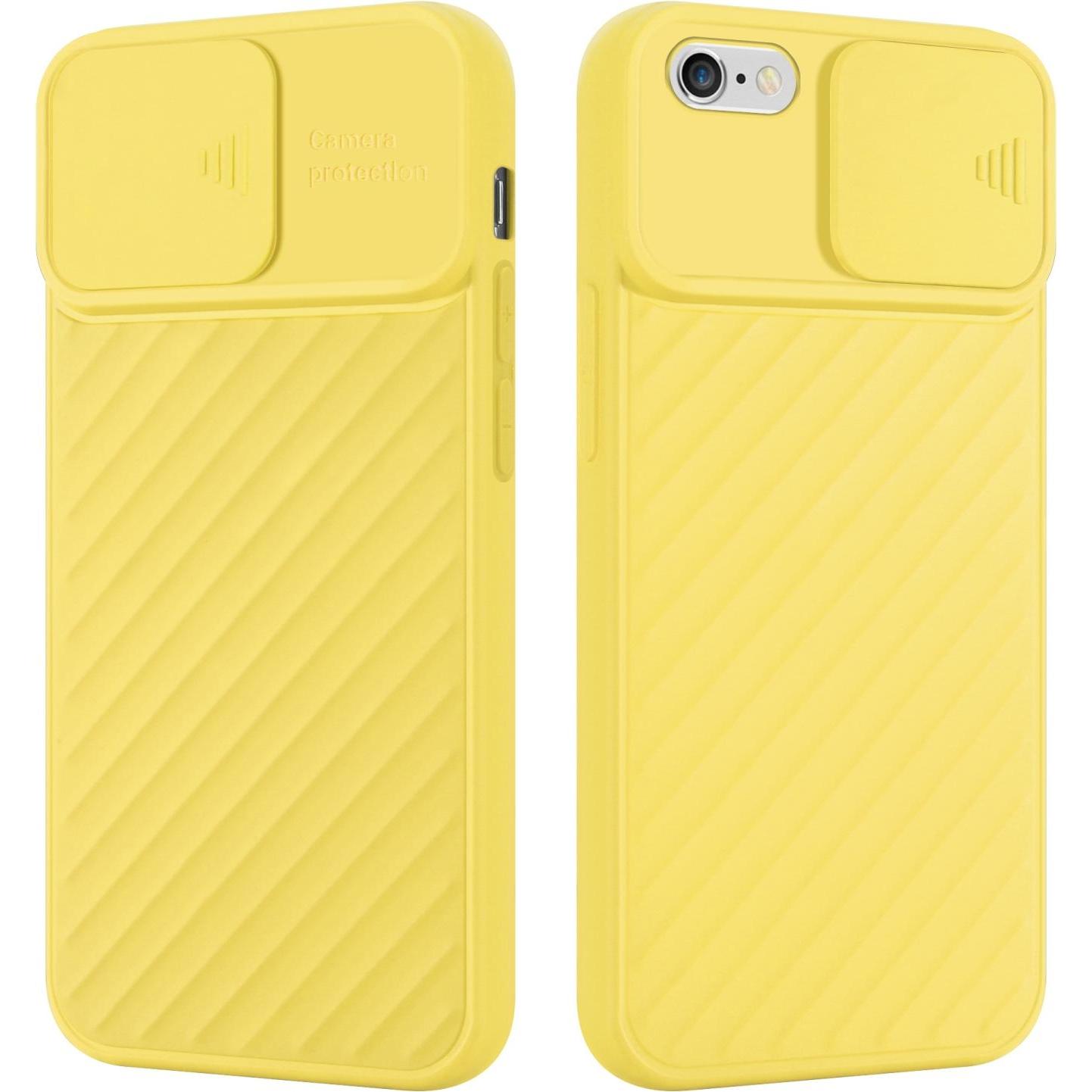 Cadorabo TPU Cover mit Kamera Schutz (Apple iPhone 6 Plus), Smartphone Hülle, Gelb