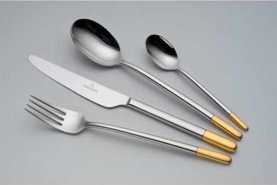 Produktbild Villeroy & Boch Tafelbesteck 30tlg. Ella teilvergoldet (30 Stück, Besteck Set)