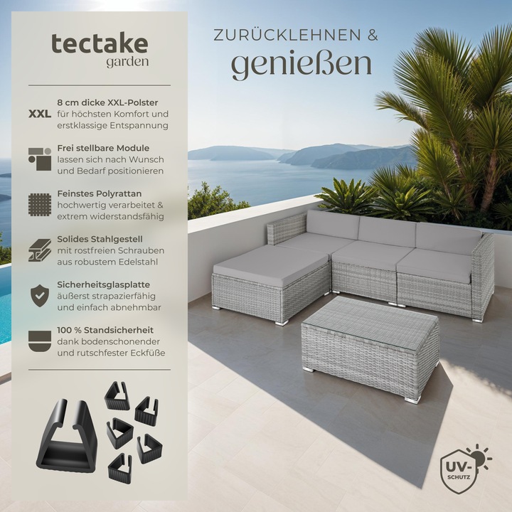Immagine prodotto tectake Salottino in rattan Firenze