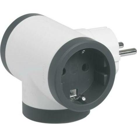 Legrand, Netzstecker + Netzkupplung, Mop Sch 3x2p+E Lateral White/Black