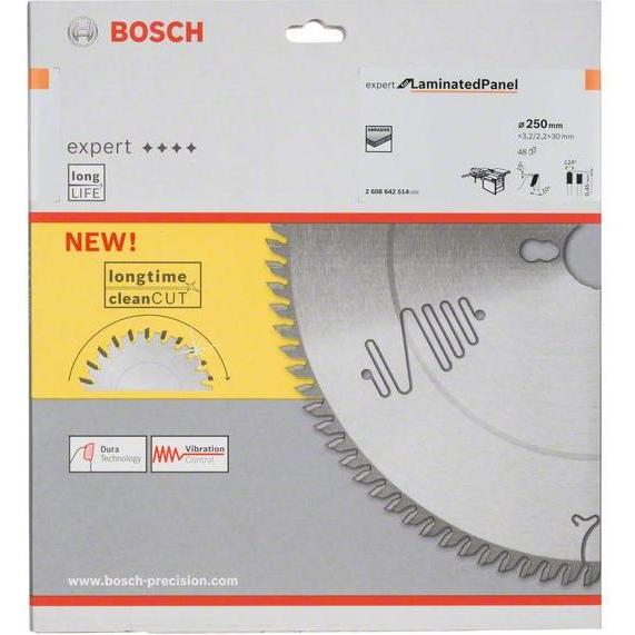 Thumbnail - Bosch Professional Zubehör, Sägeblatt, Kreissägeblatt Expert for Laminated Panel, 250 x 30 x 3,2 mm, 48