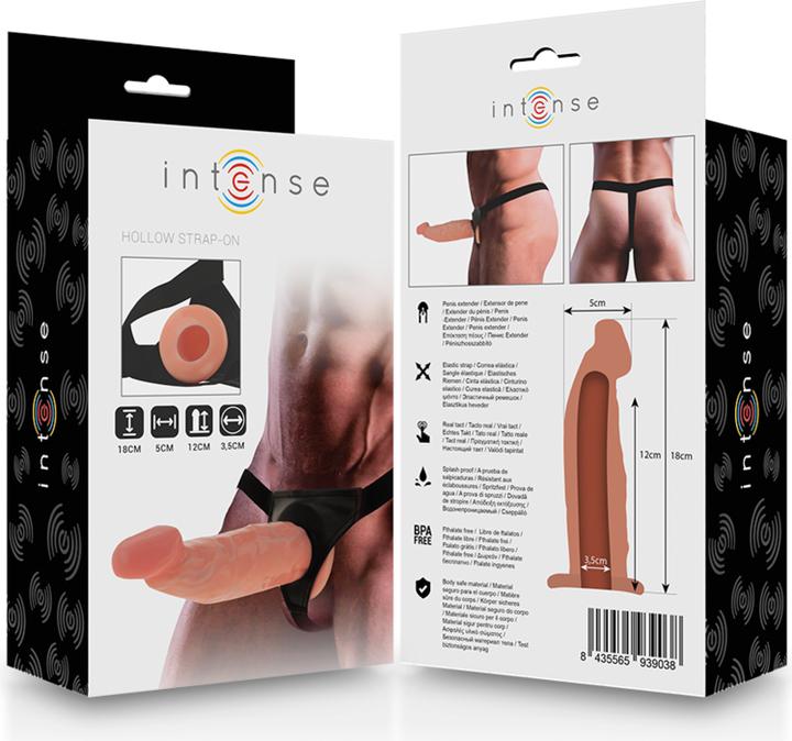 Actual product image Intense HOLLOW STRAP-ON EXTENDER 18 X 3.5 CM