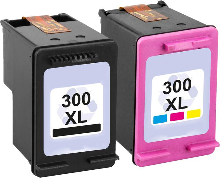 Image du produit Plutoos HP 300 XL HP 300 XL Cartouches XXL compatibles, jeu de 2 BK+CL (CF, CL)