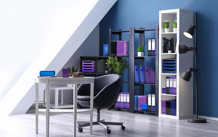 Produktbild Exacompta Schubladenbox Big Box 4 Schubladen, Schwarz / Violett (A4+)