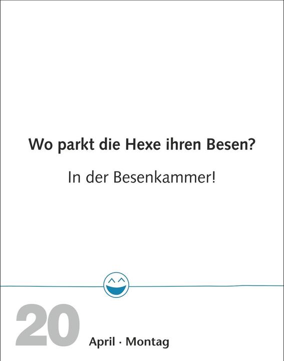Actual product image Harenberg Beste Witze Tagesabreisskalender 2026 (Hardcover, German)