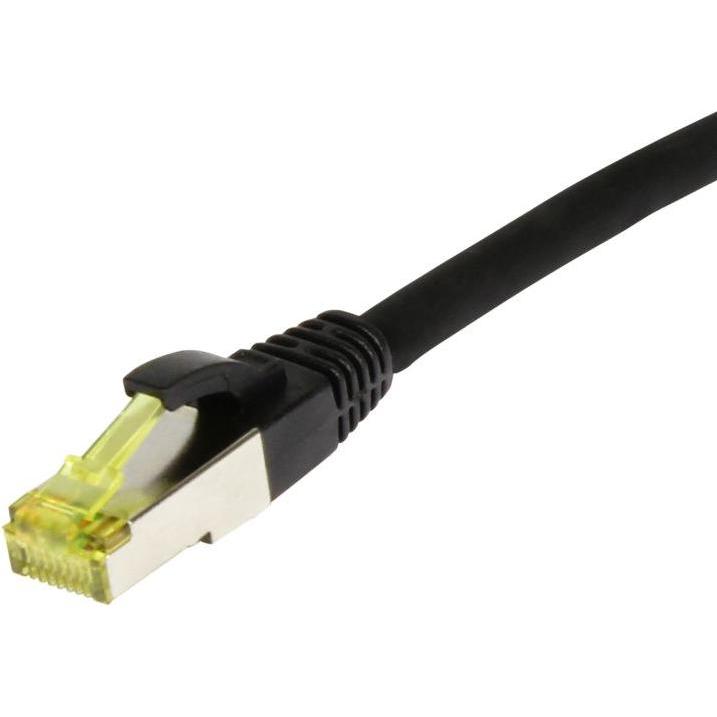 Synergy 21 Kabel Patch-RJ45 S-STP(S/FTP) 500Mhz 0.15m CAT6A *schwarz* TPE/LSZH(Ultraflex) AWG26 mit CAT7 Rohka (S/FTP, C...