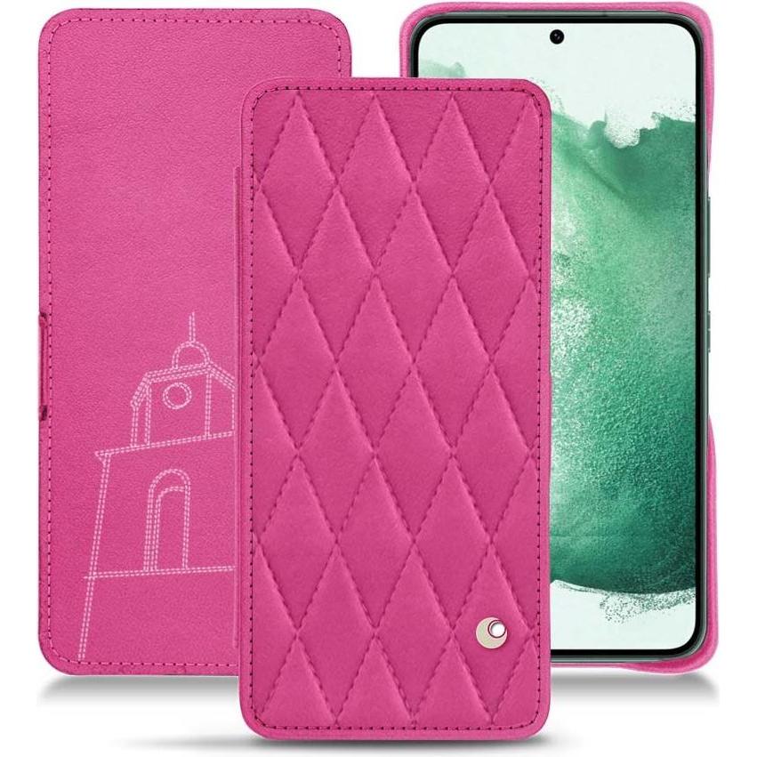 Noreve Lederschutzhülle horizontal (Samsung Galaxy S22+ 5G), Smartphone Hülle, Rosa
