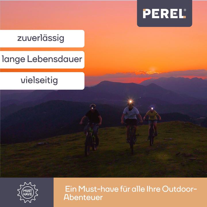 Actual product image Perel Headlamp with 3 very bright white leds