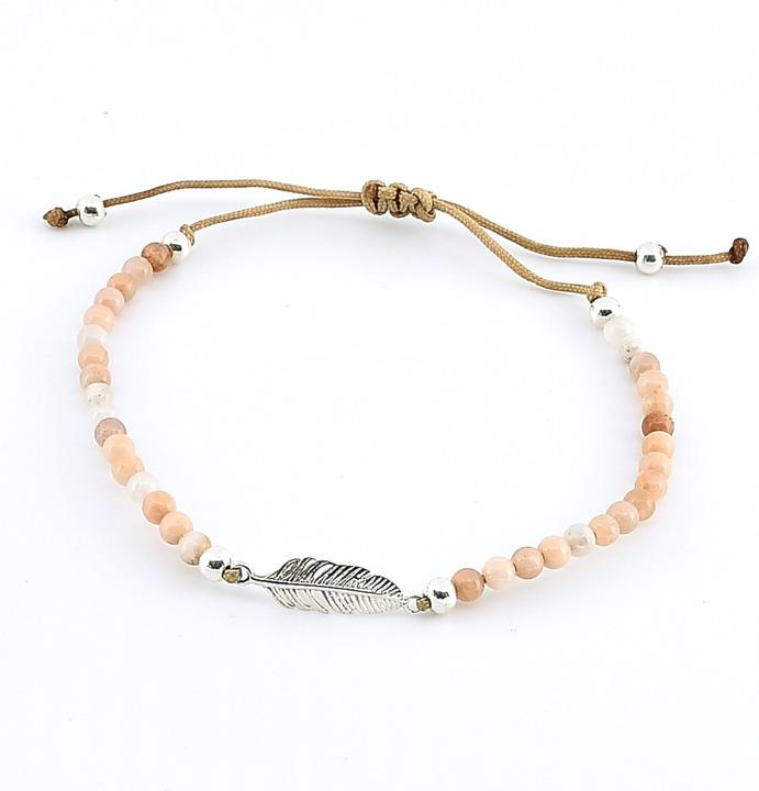 Immagine prodotto Balibay Moara (16 cm, Pietra preziosa, Pietra lunare, Argento 925, Arenaria solare)