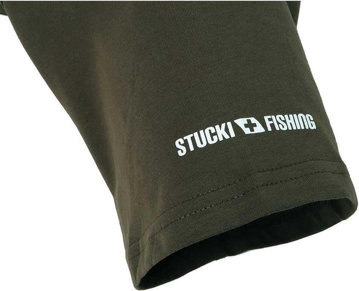 Actual product image Stucki Fishing Because Fanatics T-Shirt Olive (XL)