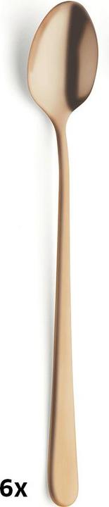Produktbild Amefa AUSTIN Longdrink-/Latte Macchiato Löffel Set 6-teilig PVD gold, satiniert (6 Stück, Gabel)