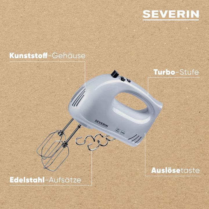 Actual product image Severin Handmixer HM 3820 mit 5 Geschwindigkeitsstufen (300 W)