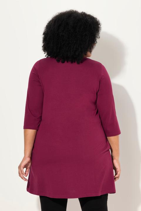 Produktbild Ulla Popken Longshirt, Zierbänder, A-Linie, V-Ausschnitt, 3/4-Arm (46, 48)