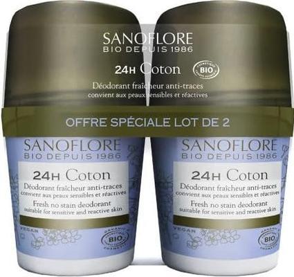 Immagine prodotto Sanoflore 24H Coton Deodorante Duo Set (Roll-on, 100 ml)