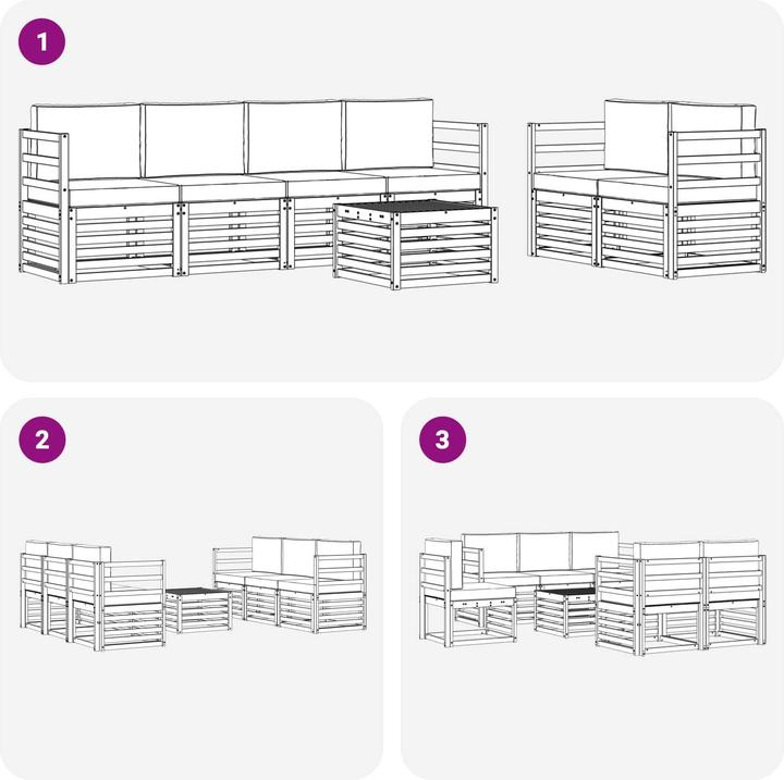 Produktbild vidaXL Outdoor-Sofa