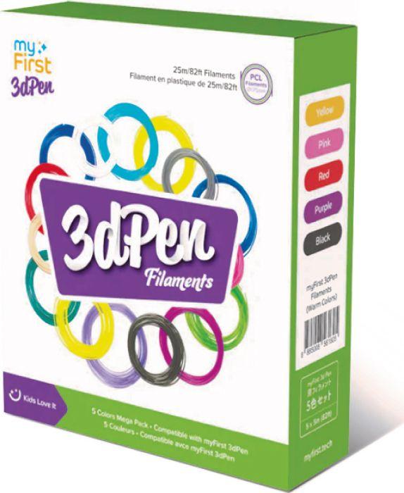 Actual product image myFirst 3D Pen Filler 5 Colour Pack (PCL, 1.75 mm, 114 g, Multicoloured)
